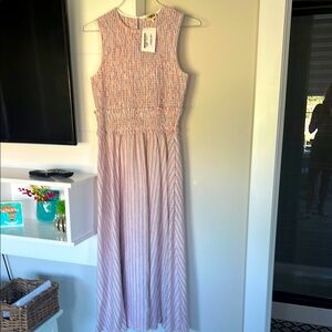NWT FRNCH Alexiane Striped Sleeveless Maxi Dress. Size Large.